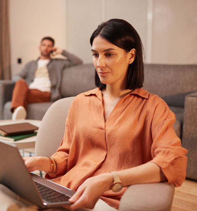 Keep your neck straight while looking at your computer screen